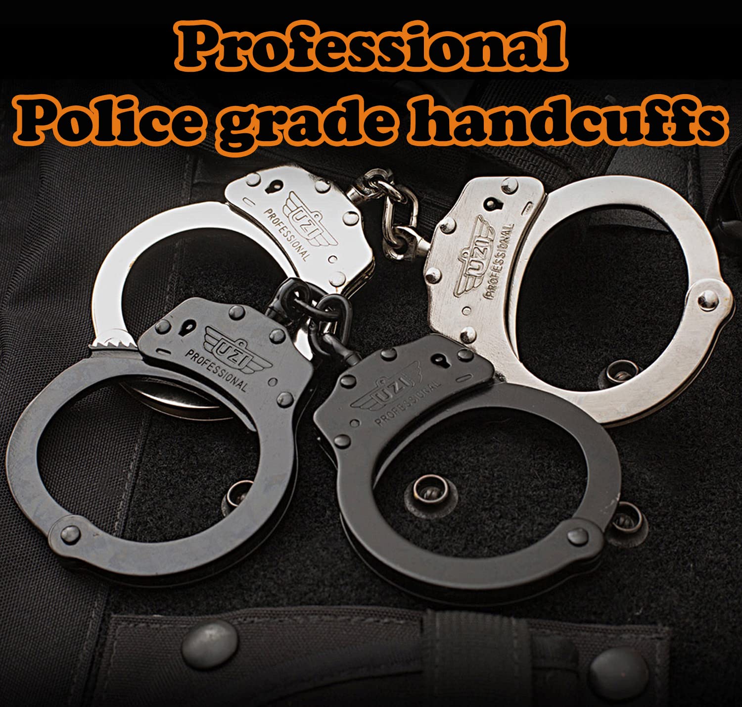 2連　銀手錠 Amazon | UZI 手錠 ダブルロック シルバー UZI-HC-C-S [並行輸入品